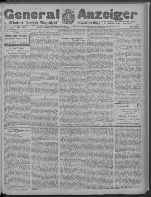 Münchner neueste Nachrichten Freitag 7. Mai 1915