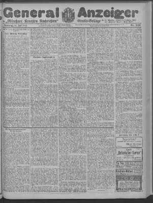 Münchner neueste Nachrichten Sonntag 11. Juli 1915