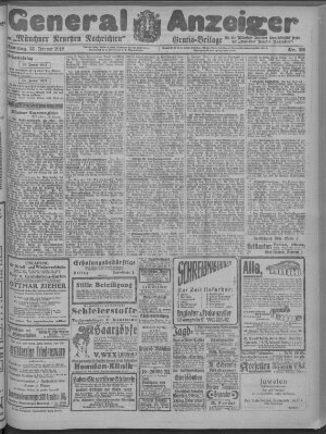 Münchner neueste Nachrichten Sonntag 13. Januar 1918