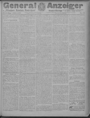 Münchner neueste Nachrichten Donnerstag 7. Februar 1918
