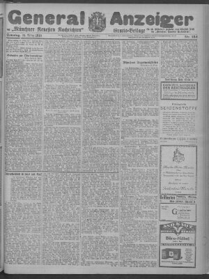 Münchner neueste Nachrichten Sonntag 24. März 1918