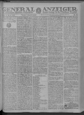 Münchner neueste Nachrichten Freitag 2. August 1918
