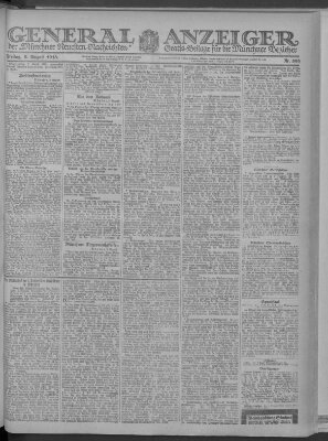 Münchner neueste Nachrichten Freitag 9. August 1918