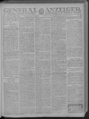 Münchner neueste Nachrichten Donnerstag 22. August 1918