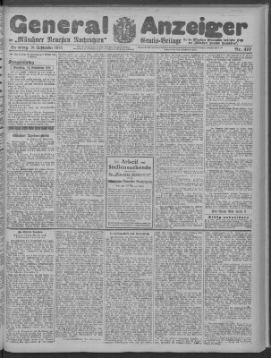 Münchner neueste Nachrichten Samstag 18. September 1915