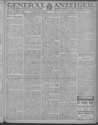 Münchner neueste Nachrichten Dienstag 15. Oktober 1918