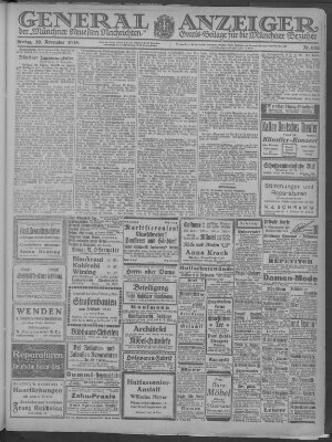 Münchner neueste Nachrichten Freitag 29. November 1918