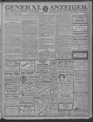 Münchner neueste Nachrichten Dienstag 11. Februar 1919