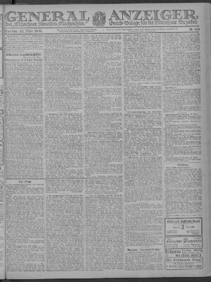 Münchner neueste Nachrichten Samstag 22. März 1919