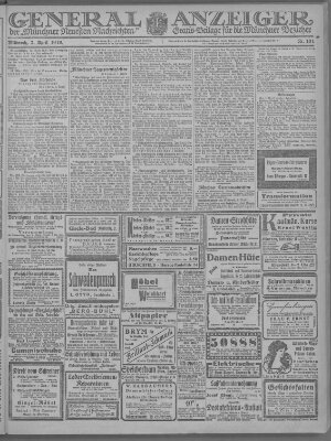 Münchner neueste Nachrichten Mittwoch 2. April 1919