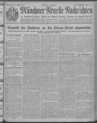 Münchner neueste Nachrichten Sonntag 14. Mai 1916