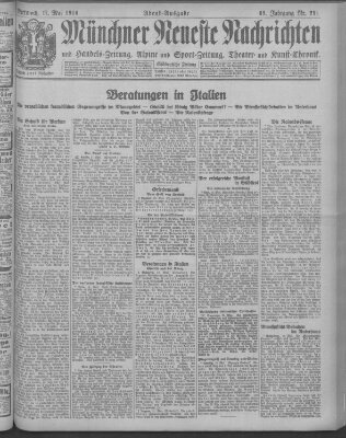 Münchner neueste Nachrichten Mittwoch 17. Mai 1916