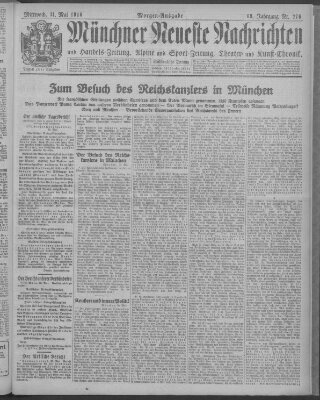 Münchner neueste Nachrichten Mittwoch 31. Mai 1916