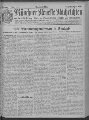 Münchner neueste Nachrichten Freitag 17. März 1916