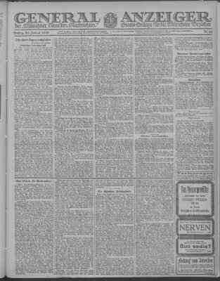 Münchner neueste Nachrichten Freitag 30. Januar 1920