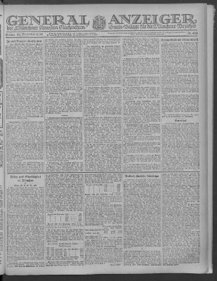 Münchner neueste Nachrichten Freitag 26. November 1920