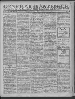 Münchner neueste Nachrichten Samstag 25. September 1920
