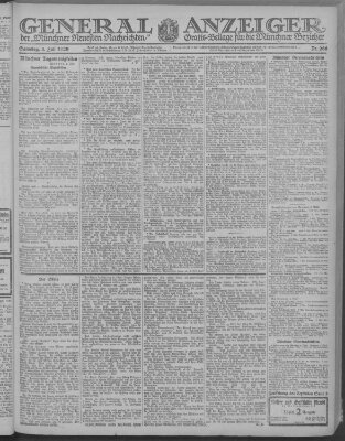 Münchner neueste Nachrichten Samstag 3. Juli 1920