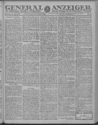 Münchner neueste Nachrichten Samstag 10. Juli 1920