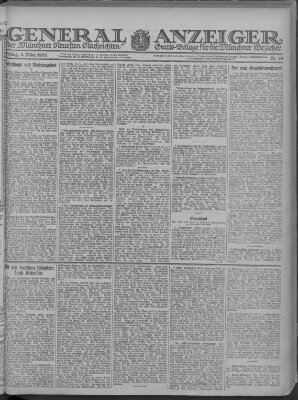 Münchner neueste Nachrichten Freitag 4. März 1921