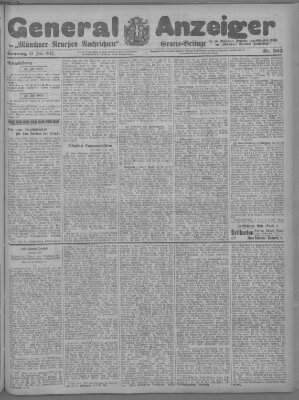 Münchner neueste Nachrichten Sonntag 22. Juli 1917