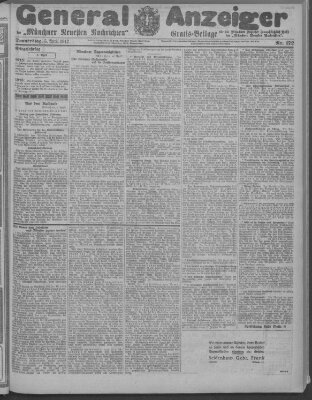 Münchner neueste Nachrichten Donnerstag 5. April 1917