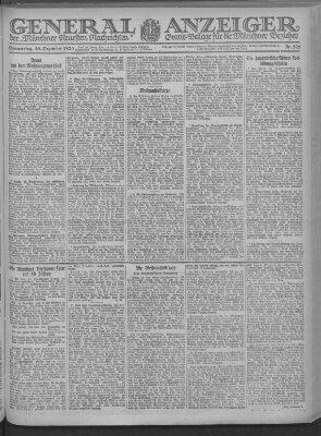 Münchner neueste Nachrichten Donnerstag 16. Dezember 1920