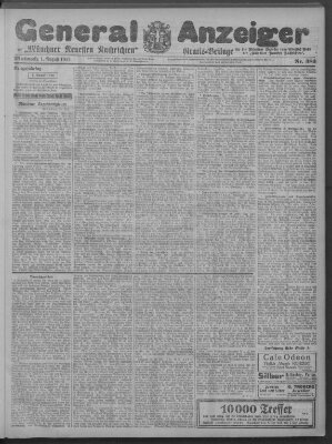Münchner neueste Nachrichten Mittwoch 1. August 1917