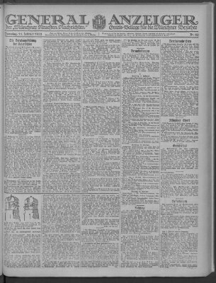 Münchner neueste Nachrichten Samstag 11. Februar 1922