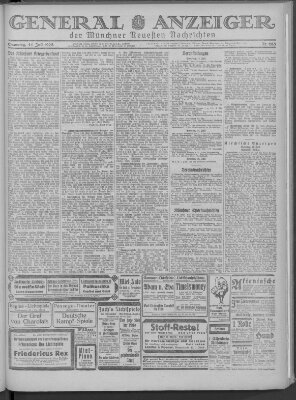 Münchner neueste Nachrichten Samstag 14. Juli 1923