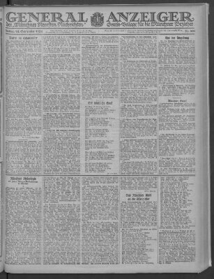Münchner neueste Nachrichten Freitag 16. September 1921