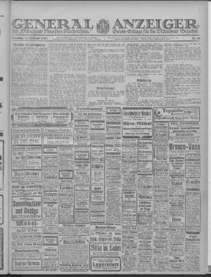 Münchner neueste Nachrichten Dienstag 27. Februar 1923
