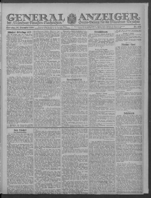 Münchner neueste Nachrichten Samstag 31. Dezember 1921
