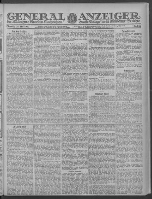 Münchner neueste Nachrichten Dienstag 23. Mai 1922