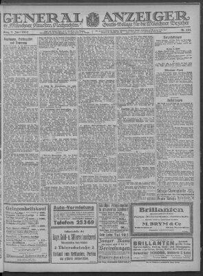 Münchner neueste Nachrichten Freitag 2. Juni 1922