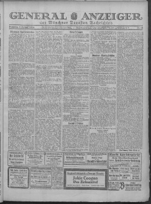 Münchner neueste Nachrichten Samstag 2. Februar 1924