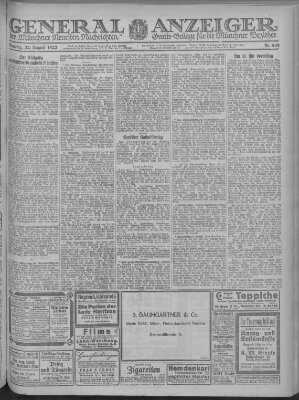 Münchner neueste Nachrichten Dienstag 22. August 1922