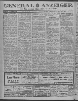 Münchner neueste Nachrichten Samstag 20. Oktober 1923