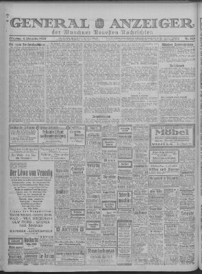 Münchner neueste Nachrichten Dienstag 4. Dezember 1923