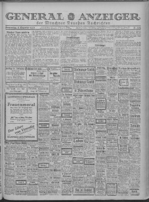 Münchner neueste Nachrichten Donnerstag 6. Dezember 1923
