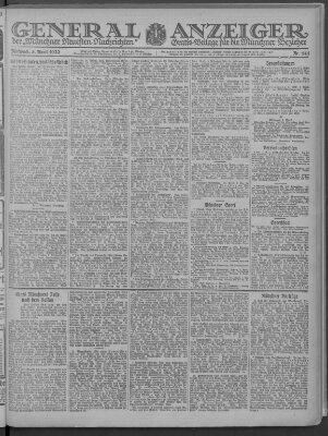 Münchner neueste Nachrichten Mittwoch 5. April 1922