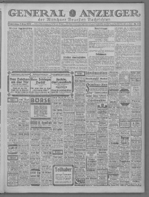 Münchner neueste Nachrichten Donnerstag 7. August 1924