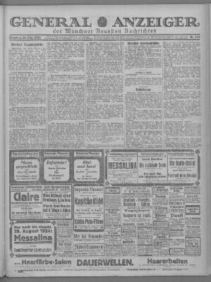 Münchner neueste Nachrichten Dienstag 26. August 1924