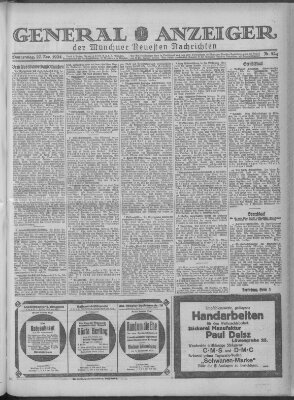 Münchner neueste Nachrichten Donnerstag 27. November 1924
