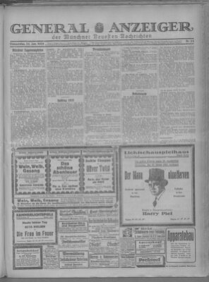 Münchner neueste Nachrichten Donnerstag 22. Januar 1925