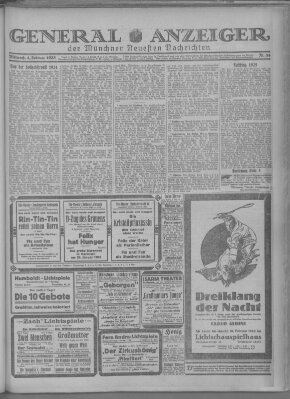 Münchner neueste Nachrichten Mittwoch 4. Februar 1925