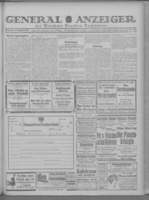 Münchner neueste Nachrichten Mittwoch 26. August 1925