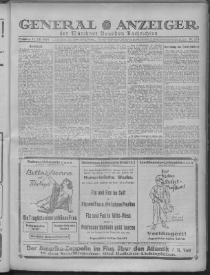 Münchner neueste Nachrichten Samstag 11. Oktober 1924