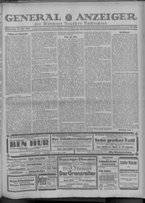 Münchner neueste Nachrichten Donnerstag 25. November 1926