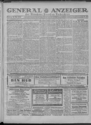 Münchner neueste Nachrichten Dienstag 30. November 1926